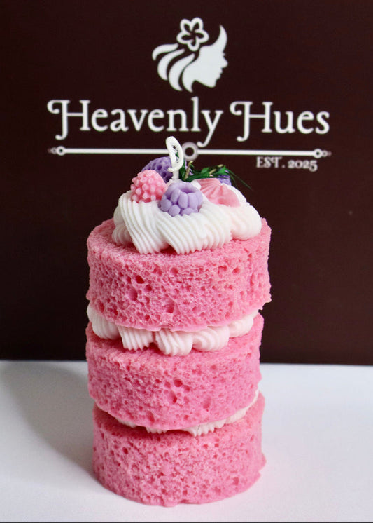 PINK SPONGE CAKE CANDLE