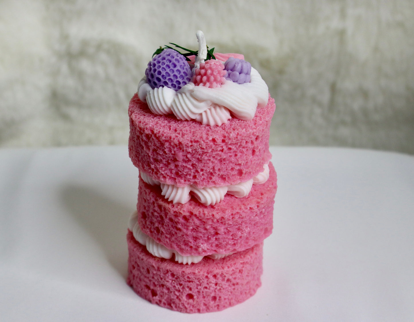 PINK SPONGE CAKE CANDLE