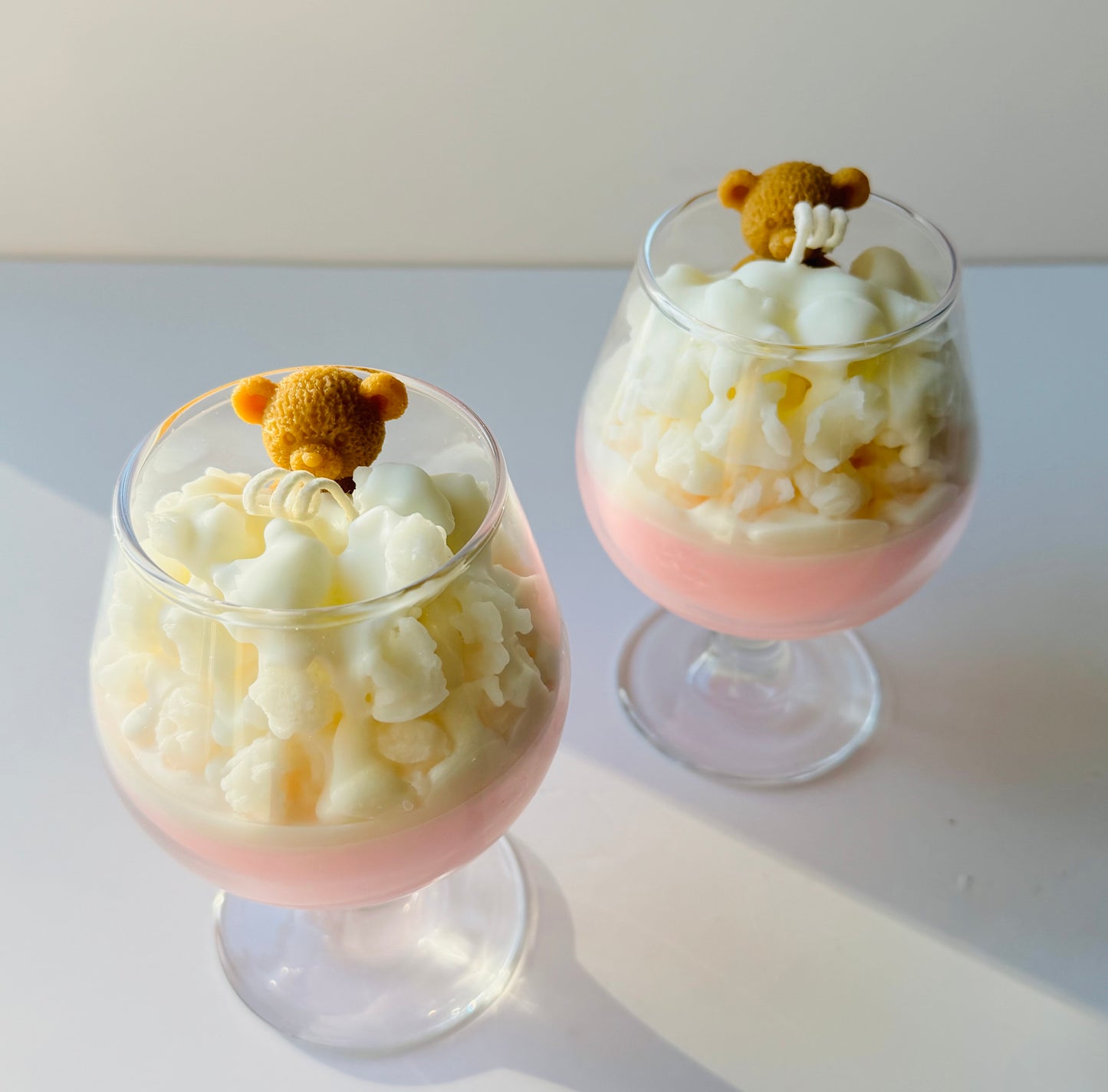 COTTON CANDY BEAR CANDLE