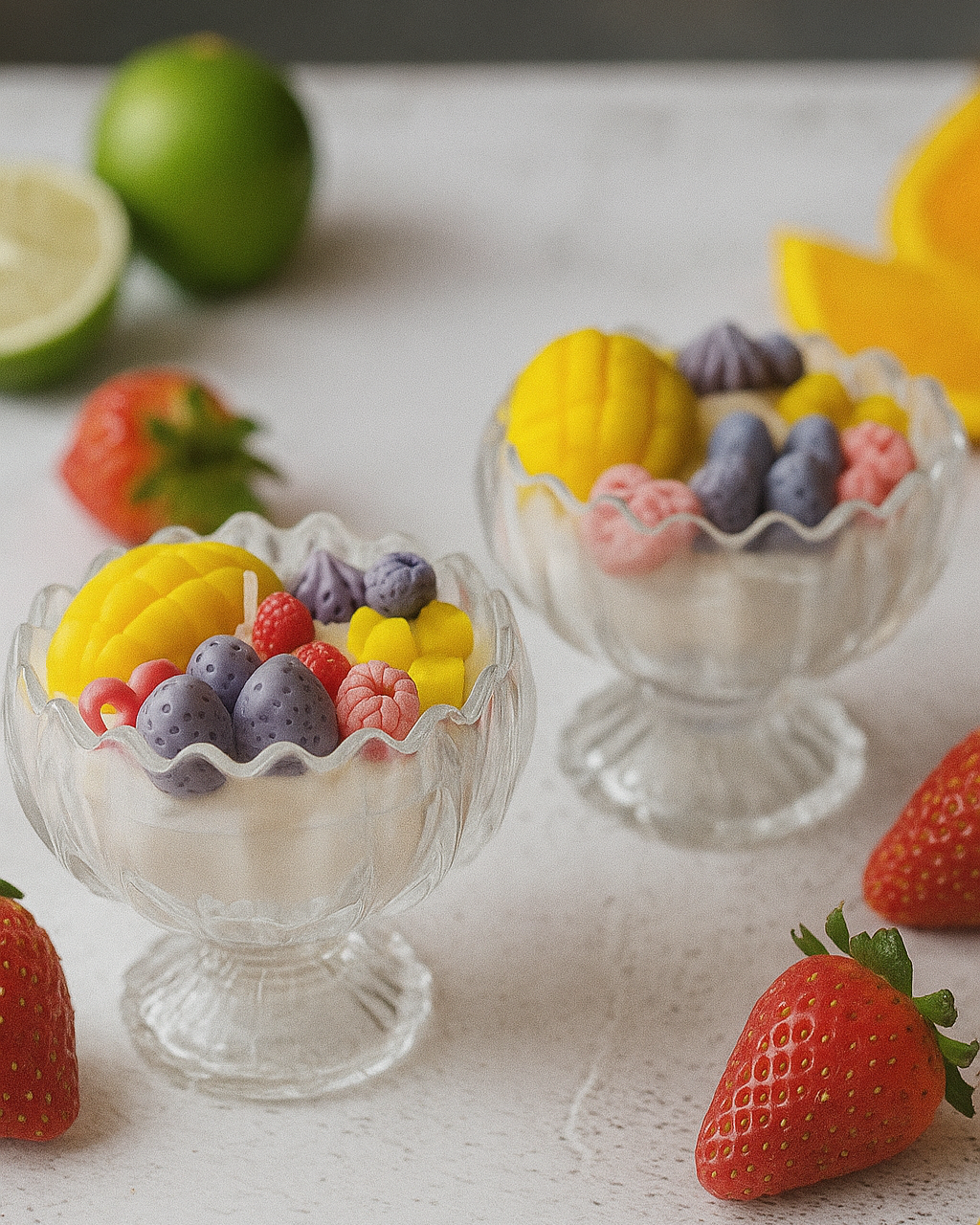 MANGO ICECREAM CUP CANDLE