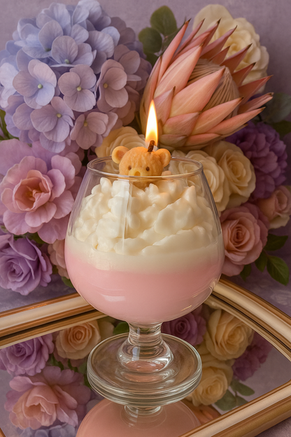 COTTON CANDY BEAR CANDLE