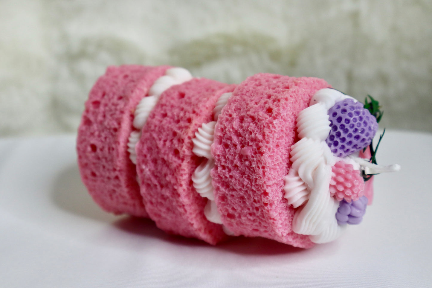 PINK SPONGE CAKE CANDLE