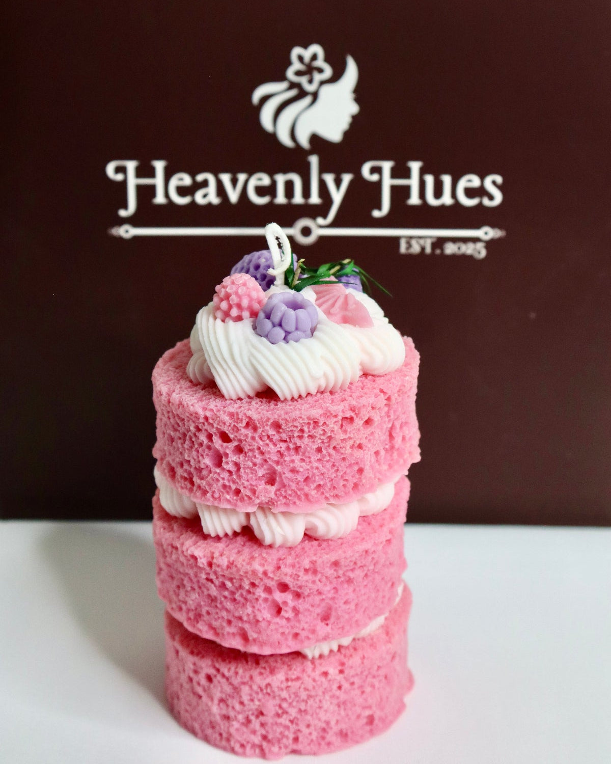 PINK SPONGE CAKE CANDLE